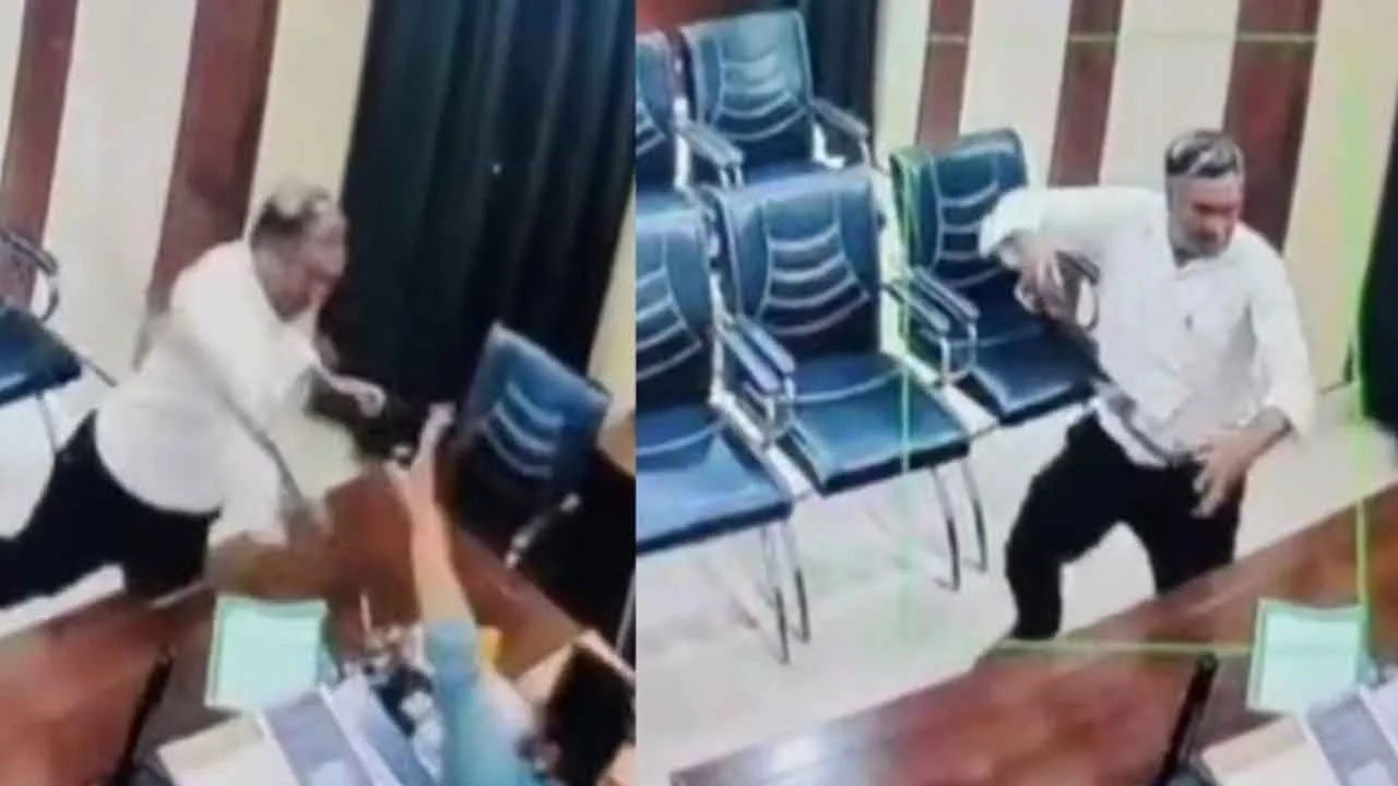  உயர் அதிகாரியை பெல்ட்டால் விளாசிய தலைமையாசிரியர்; அதிர்ச்சியில் அரசு அலுவலகம்!