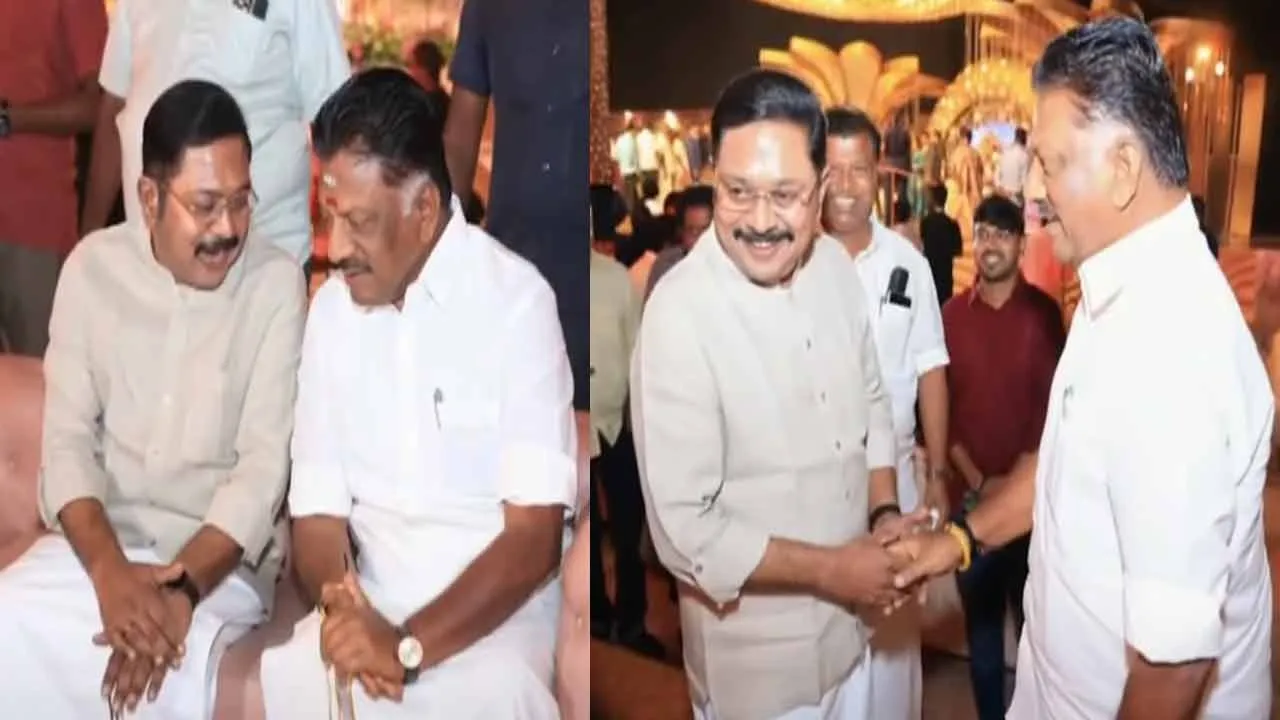  O. Panneerselvam - TTV Dinakaran sitting side by side 