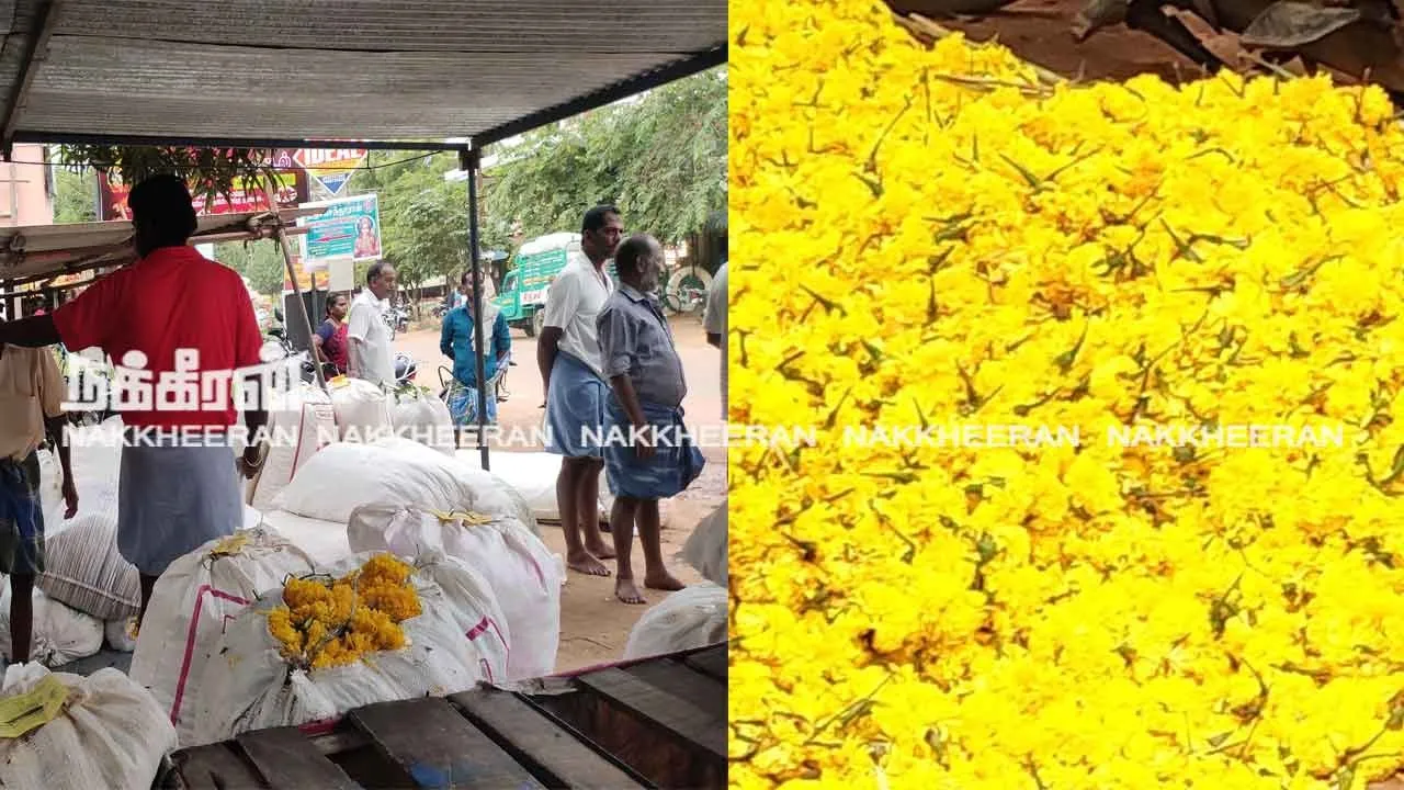  ஆயுத பூஜை கொண்டாட்டம்; 10 டன் பூக்கள் விற்பனை!