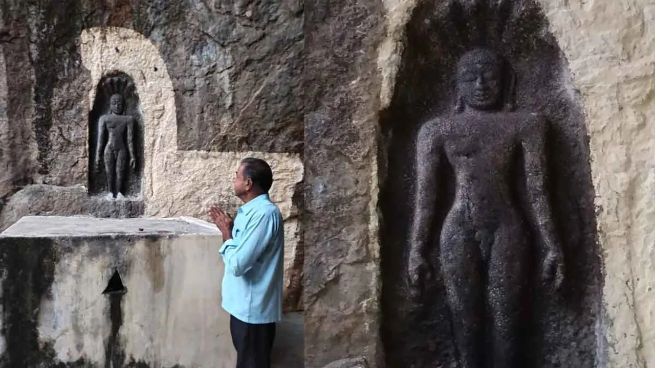  Tamil Jain Arugar relief sculpture with 7-headed serpent discovered! Photograph: (senji) 