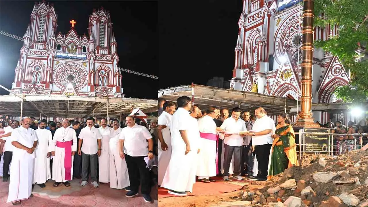 திரு இருதய ஆண்டவர் தேவாலயத்தில் புனரமைத்தல் பணி; முதல்வர் மு.க. ஸ்டாலின் ஆய்வு!