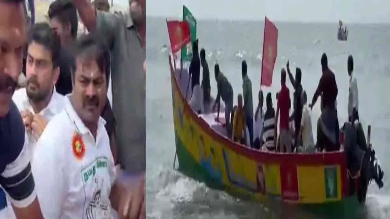  Seeman suddenly boarded a boat and went to sea in Thiruchendur 