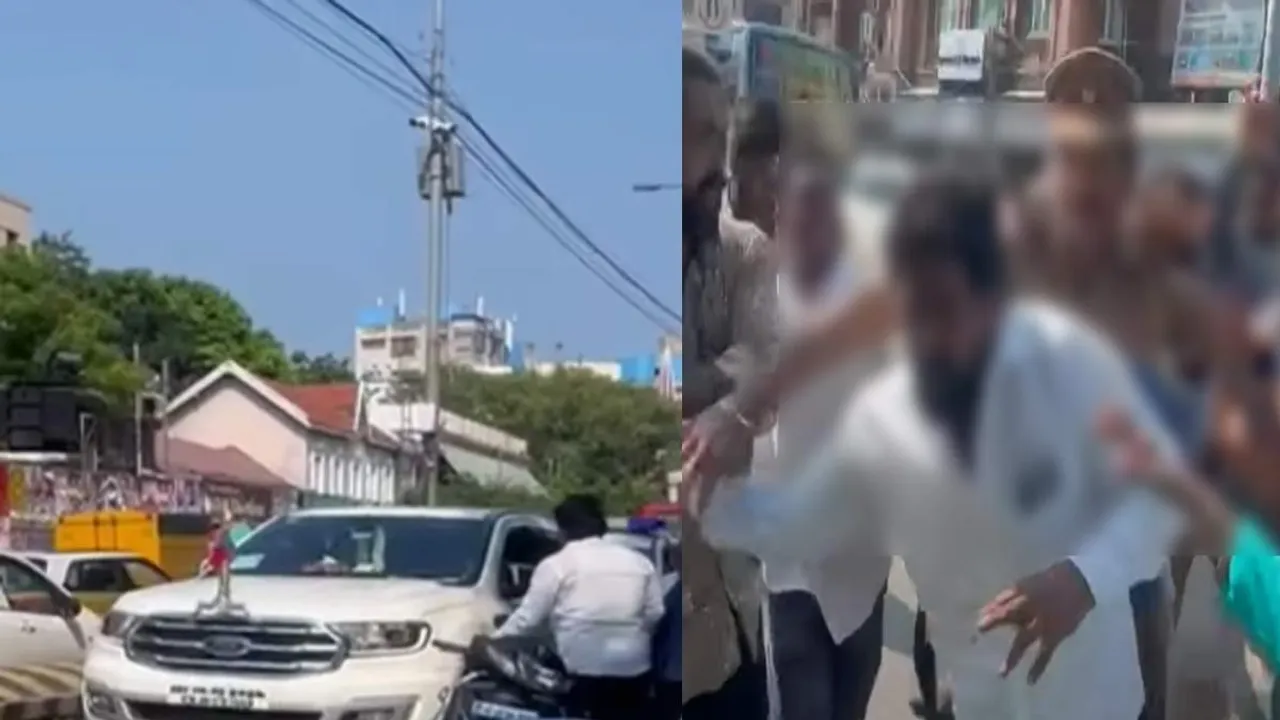  Thiruma's car collides with a motorcycle - lawyer attacked Photograph: (vck) 