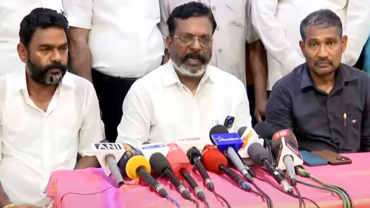  Thirumavalavan says If BJP really had a Rhetoric, they wouldn't be friends with Vijay 
