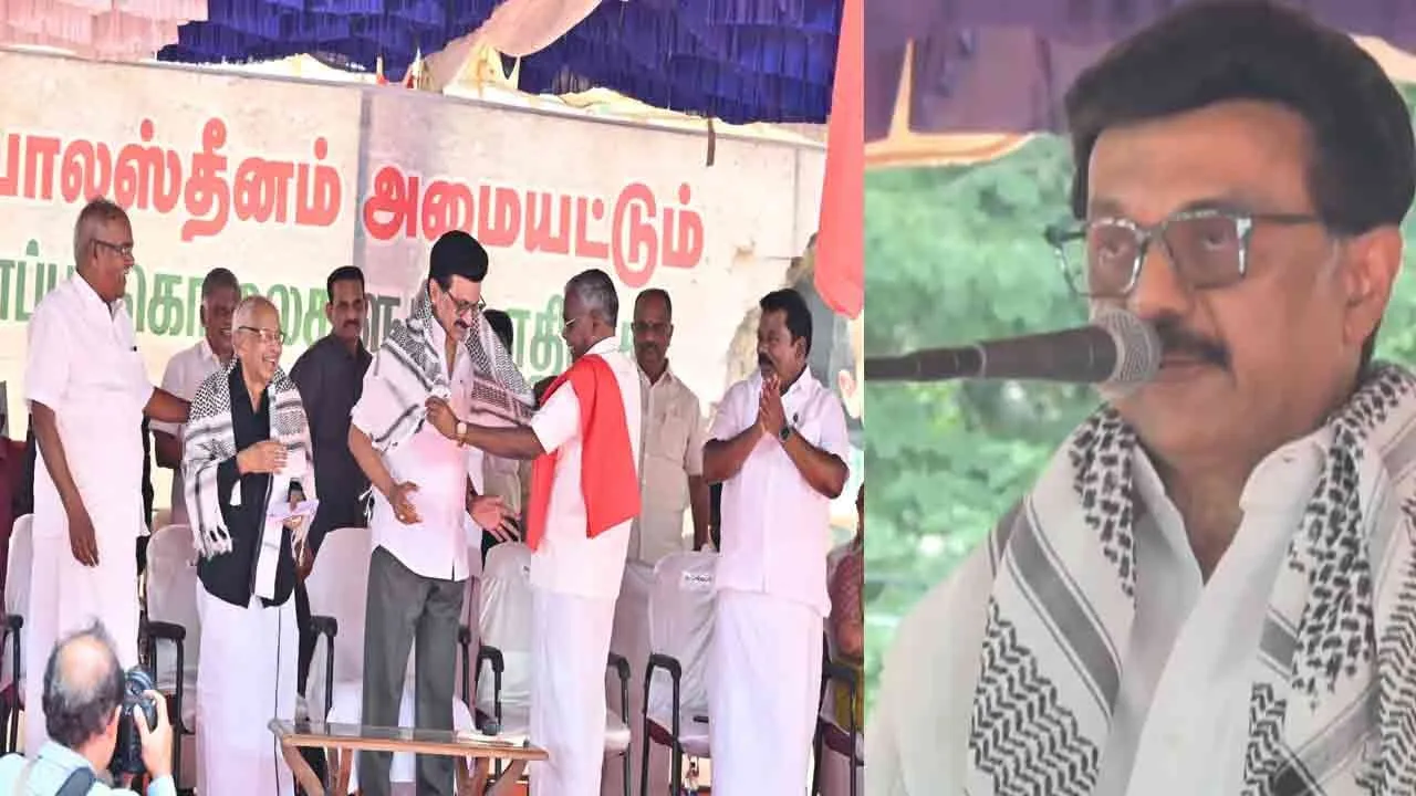  “காசாவில் நடைபெறும்  இரக்கமற்ற படுகொலைகள்  உடனடியாக நிறுத்தப்பட வேண்டும்” - முதல்வர் பேச்சு!