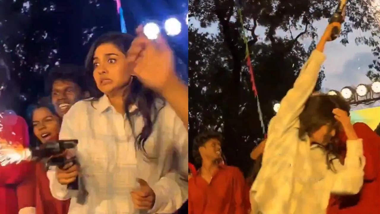  புரொமோஷன் நிகழ்ச்சியில் கொண்டாட்டம்; பயந்து போன மமிதா பைஜூ