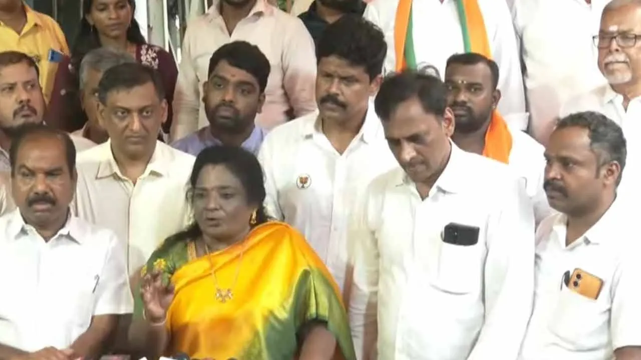  'Tamil Nadu Chief Minister is discriminating against people' - Tamilisai alleges Photograph: (bjp) 