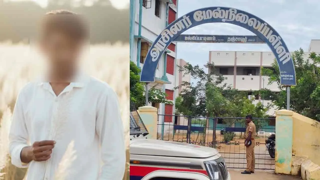  'Last year's teacher... today's college student...' -  recovered from school; Letter seized by police Photograph: (thanjavur) 