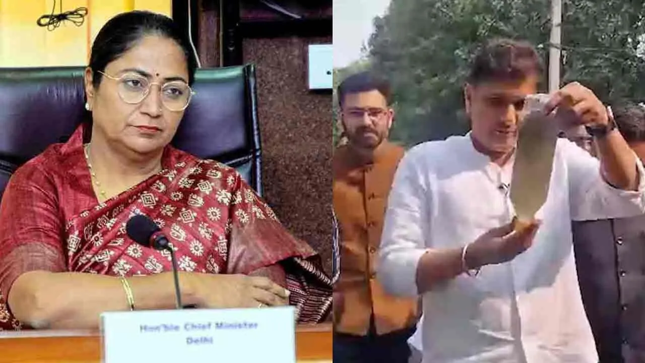  Aam Aadmi Party brought Yamuna water to the Chief Minister rekha gupta doorstep 