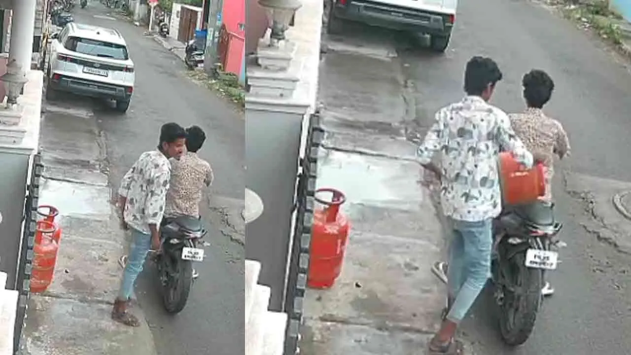  ‘தூக்குடா.. தூக்கு...’ - அபேஸ் செய்த சிலிண்டர் திருடர்கள்