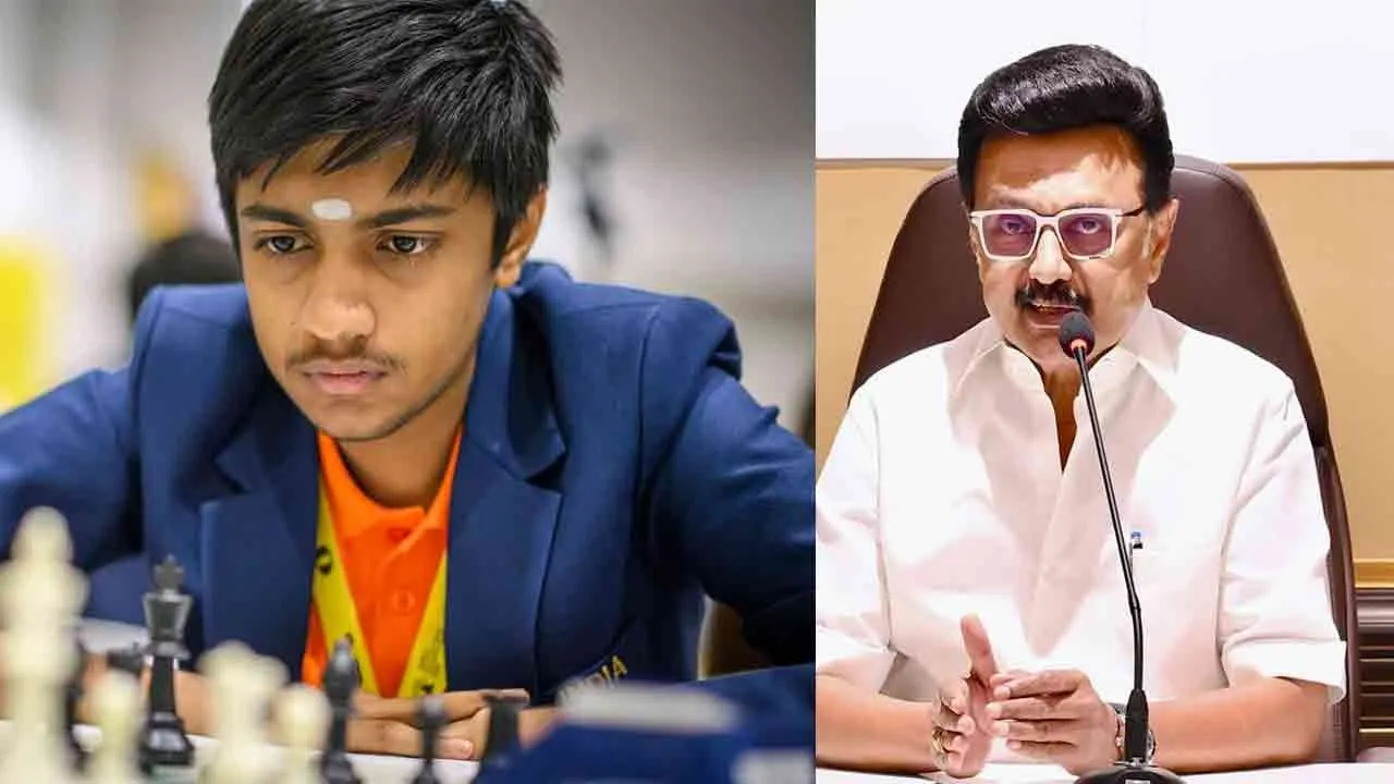  செஸ் கிராண்ட் மாஸ்டர் இளம்பரிதிக்கு முதல்வர் மு.க. ஸ்டாலின் வாழ்த்து!