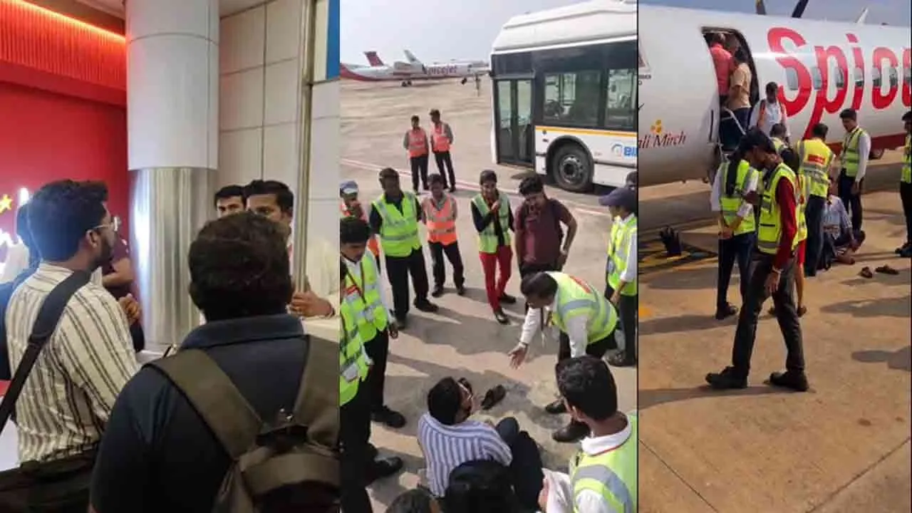  distressed passengers stage sit-in chennai airport for Delayed flights 