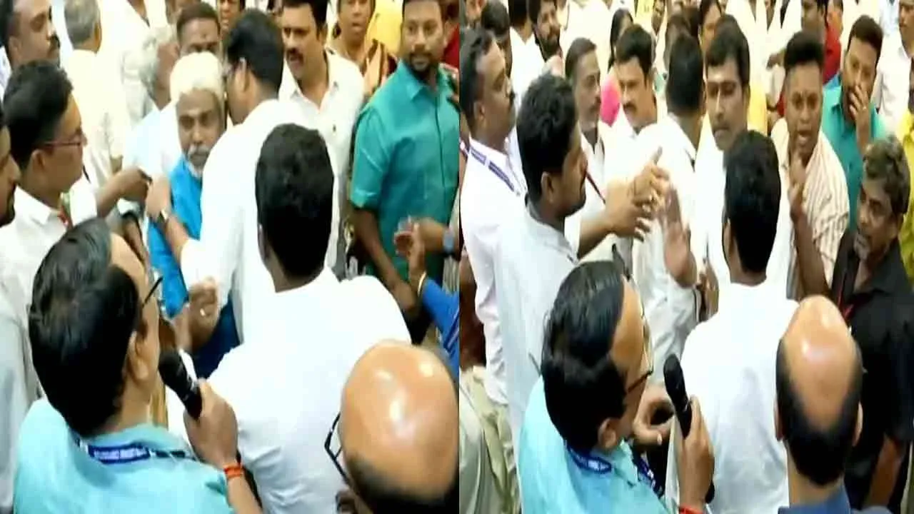  CPM agents engaged in argument with corporation officials at Special Intensive Revision 