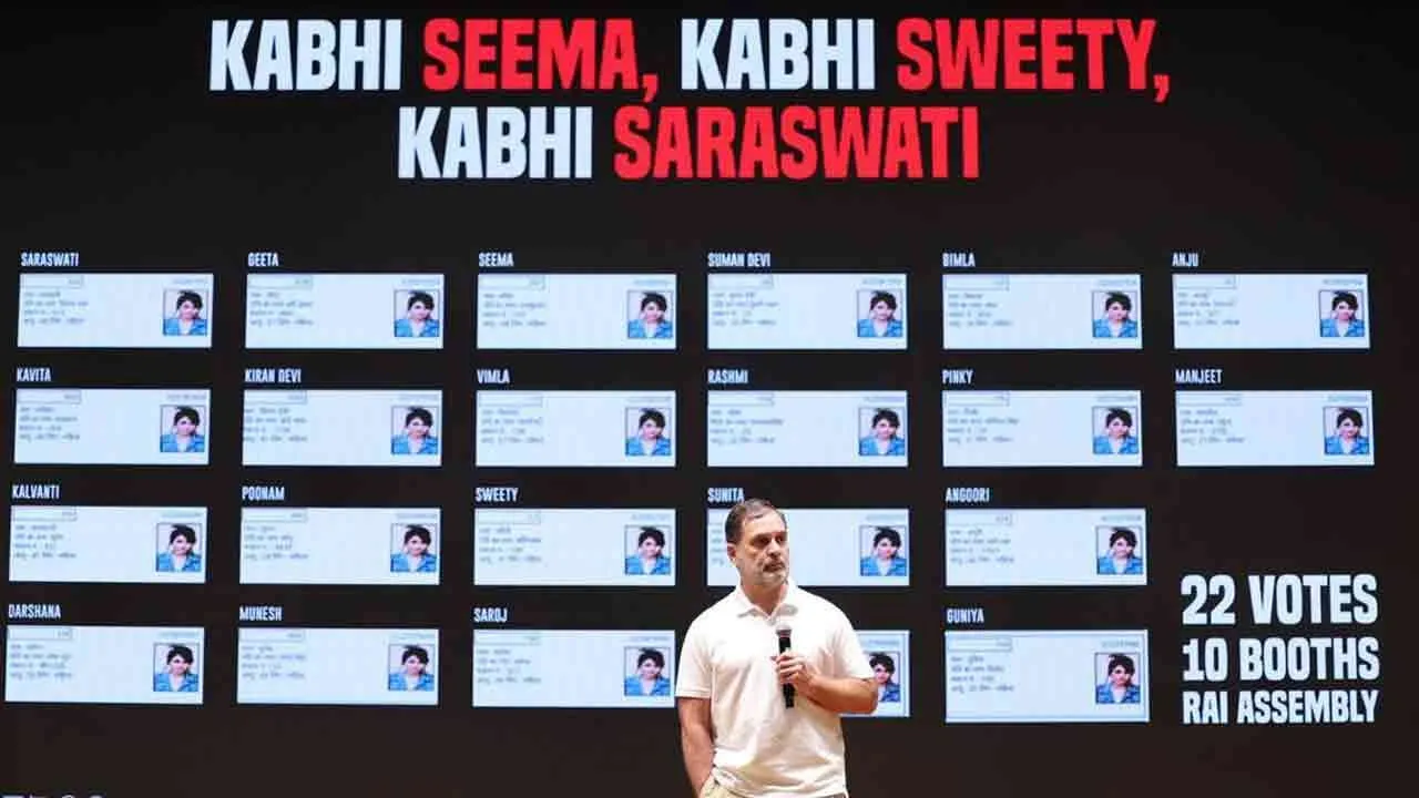  வரிசைக்கட்டும் வாக்குத் திருட்டு; 3 மாநிலத்திலும் ஒரே மாதிரி மோசடி - ஆதாரத்துடன் அம்பலப்படுத்திய ராகுல்!