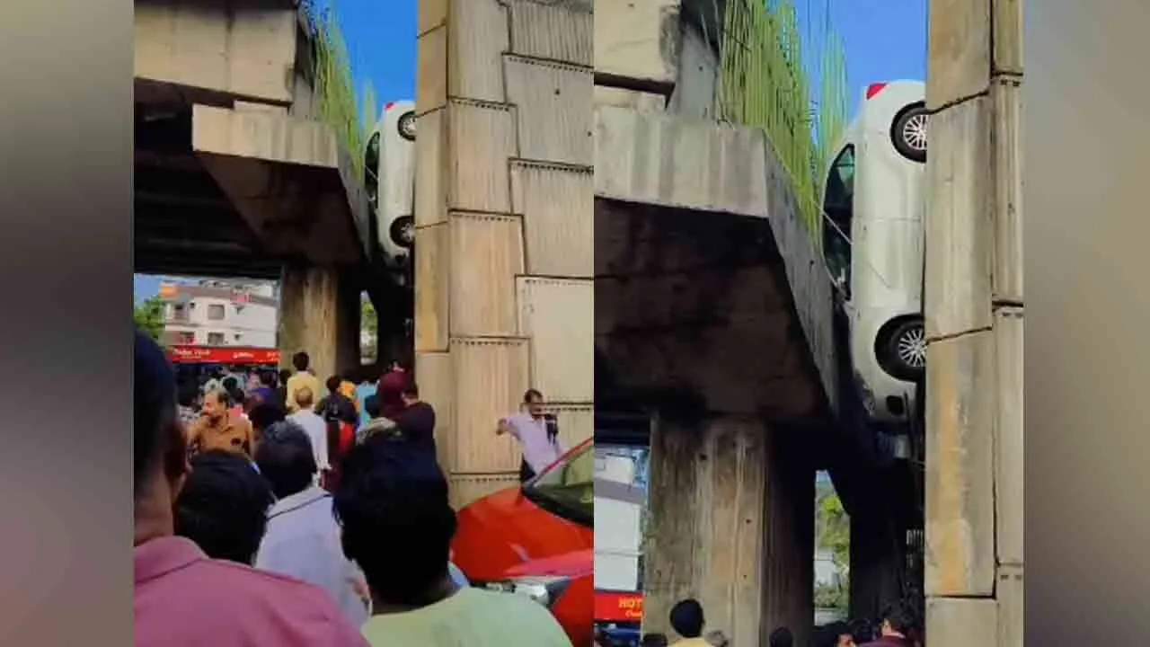  அந்தரத்தில் அலறிய கார் ஓட்டுநர்: என்.எச்-யில் நடந்த பகீர் சம்பவம்!