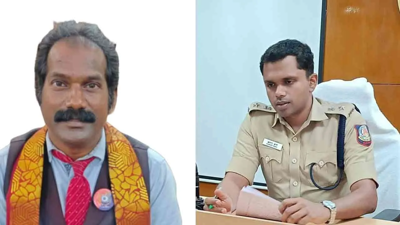  குறை தீர்ப்பு முகாம்...  எஸ்.பி.க்கு விபூதி அடித்த போலி சமூக ஆர்வலர் - காப்பு மாட்டிய காவல்துறை!