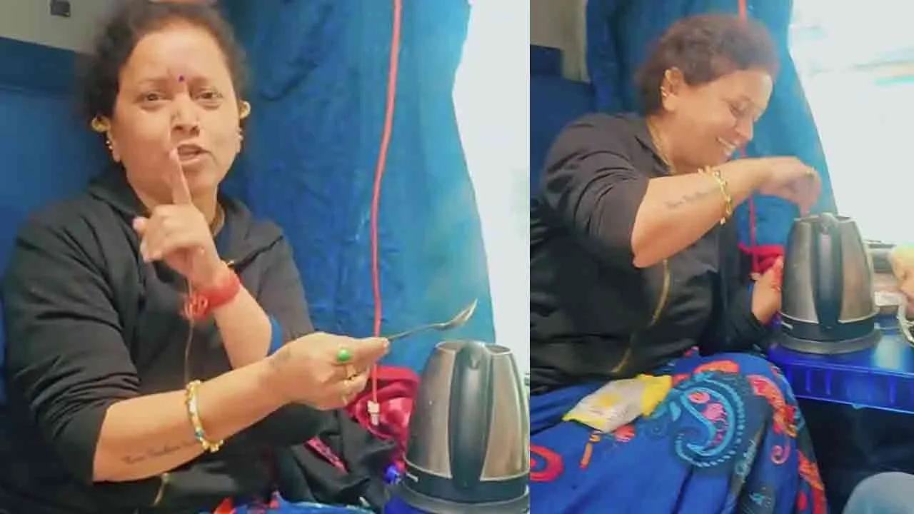  ஓடும் ரயிலில் உணவு சமைத்த பெண்; வறுத்தெடுக்கும் இணையவாசிகள்!