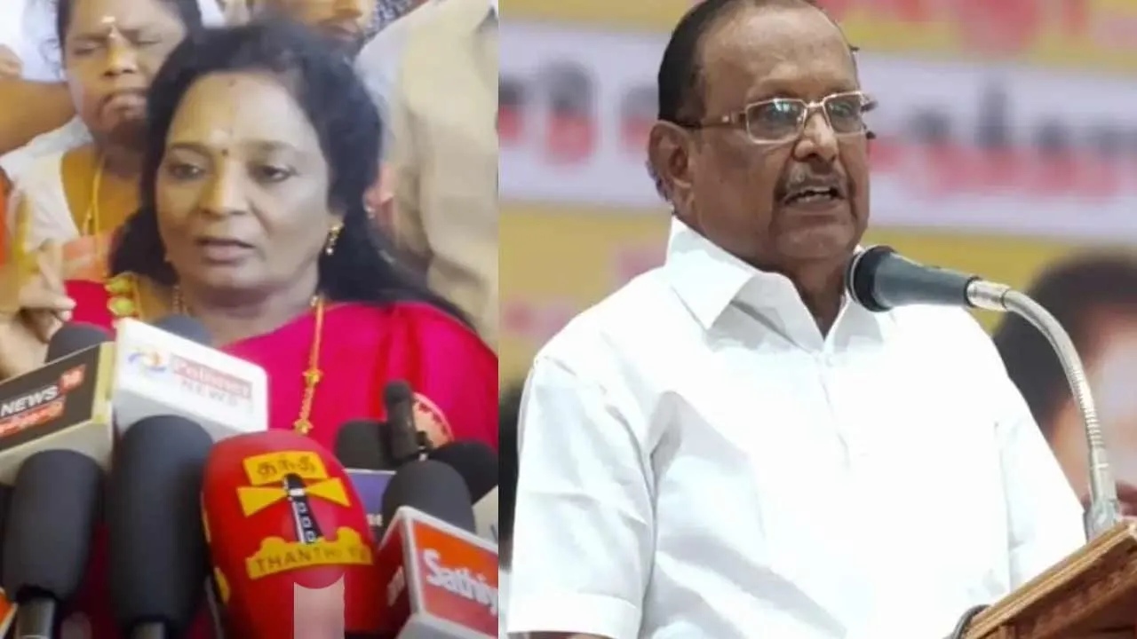  'Let this Raghupati give me a promise, I will answer' - Tamilisai Aavesam Photograph: (bjp) 