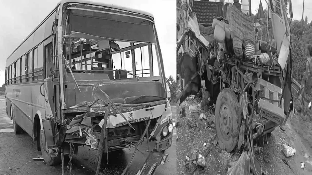  அரசு பேருந்தும் வேனும் மோதி பயங்கர விபத்து; இருவர் பரிதாபமாக உயிரிழப்பு!