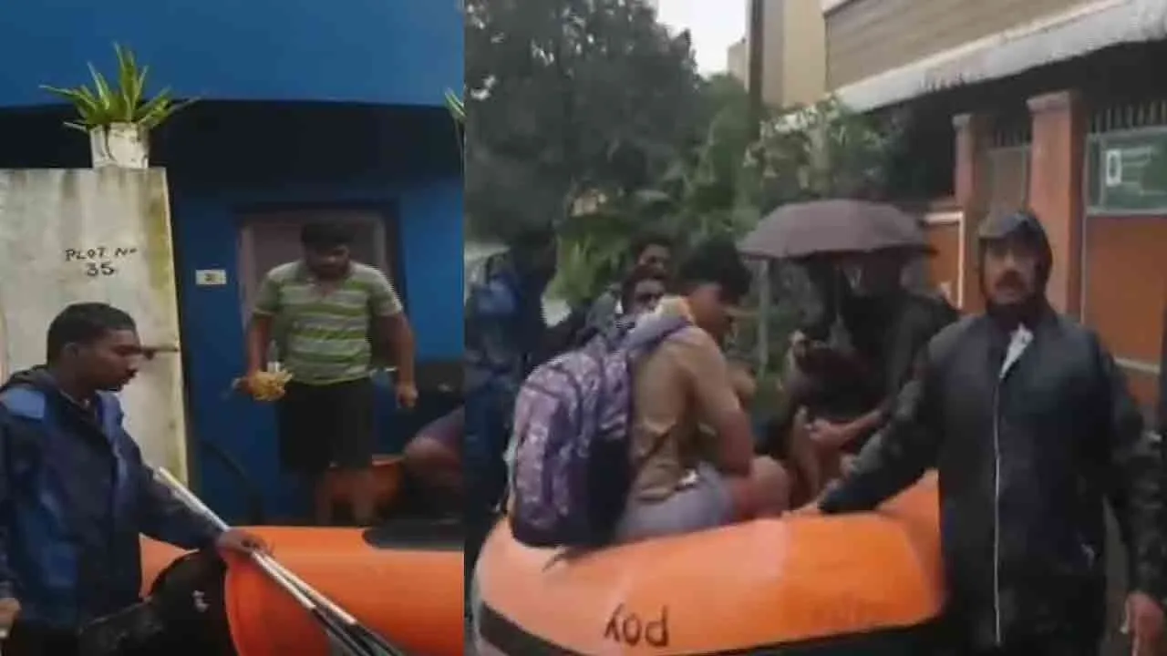  கொட்டித் தீர்த்த கனமழை; சாதுரியமாகச் செயல்பட்ட தீயணைப்புத்துறையினர்!