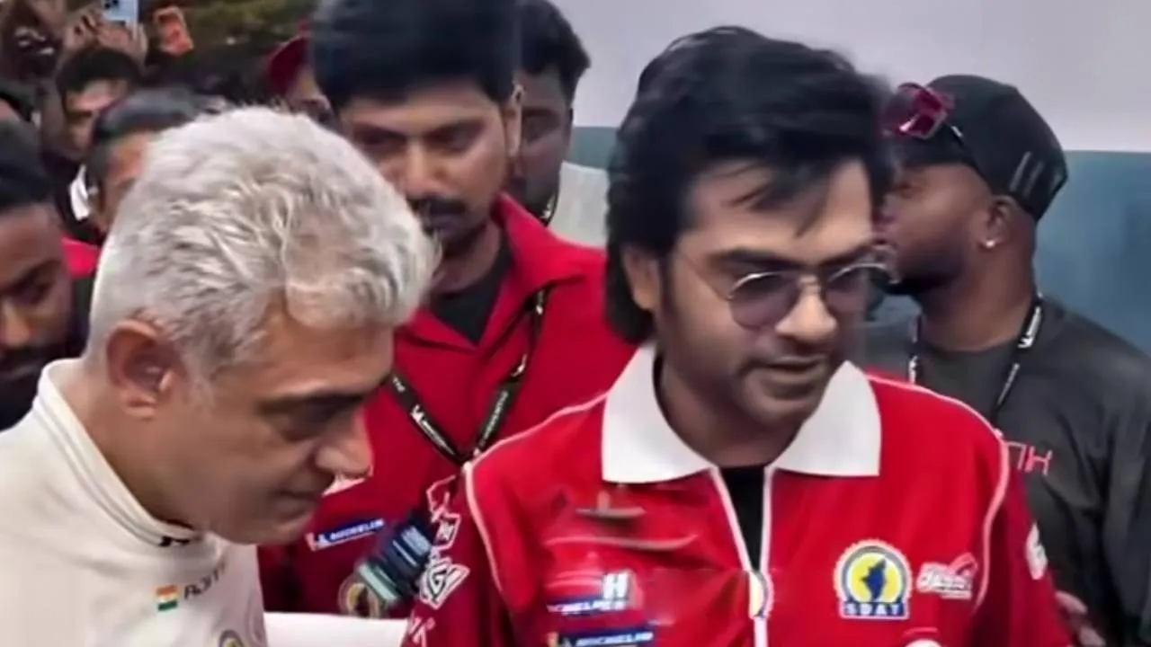  ரேஸ் களத்தில் அஜித்துக்கு சர்பிரைஸ் கொடுத்த சிம்பு