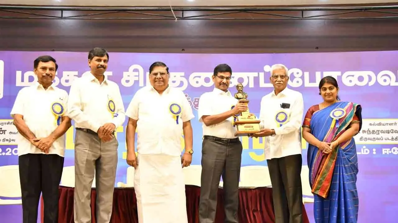  Bharathi wanted all religions to live in harmony...! -V.Irayanpu's speech Photograph: (erode) 