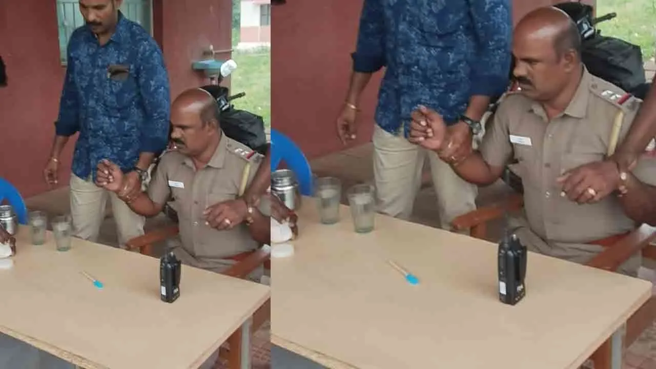  'He didn't change despite being warned several times' - SI caught red-handed Photograph: (pudukottai) 