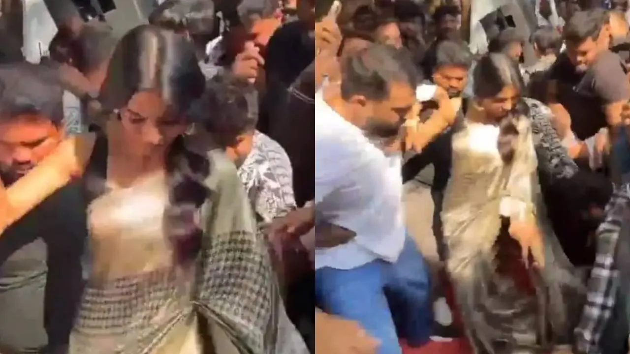  கூட்டத்தில் சிக்கிய சமந்தா; நிகழ்ச்சியில் பரபரப்பு