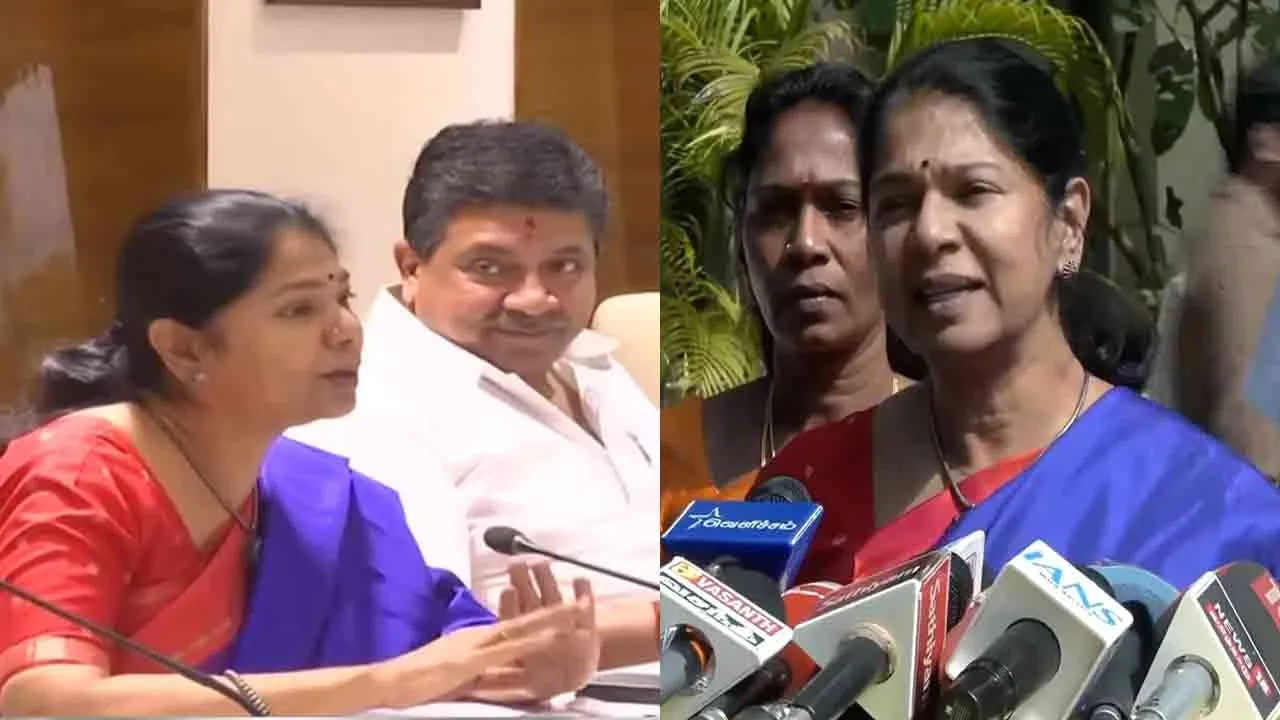  Kanimozhi MP after consultation meeting 