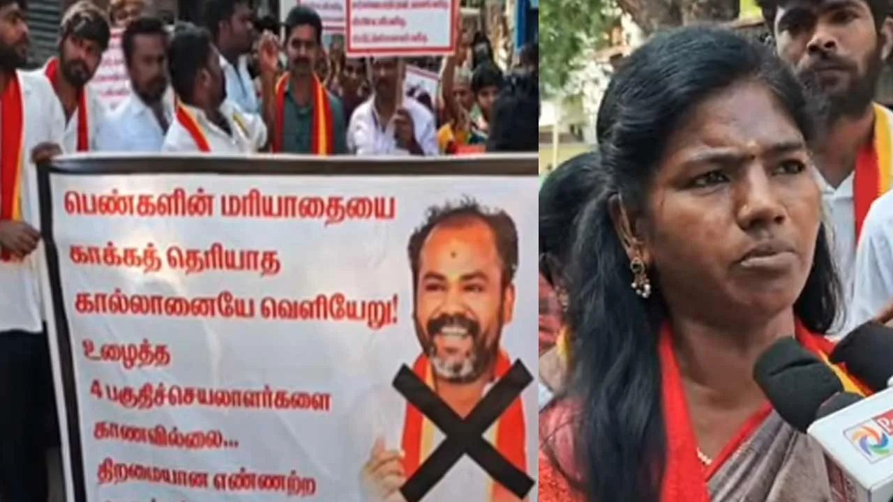  War flag in Kalankarai - Neelankarai tvk Panchayats continue! Photograph: (tvk) 