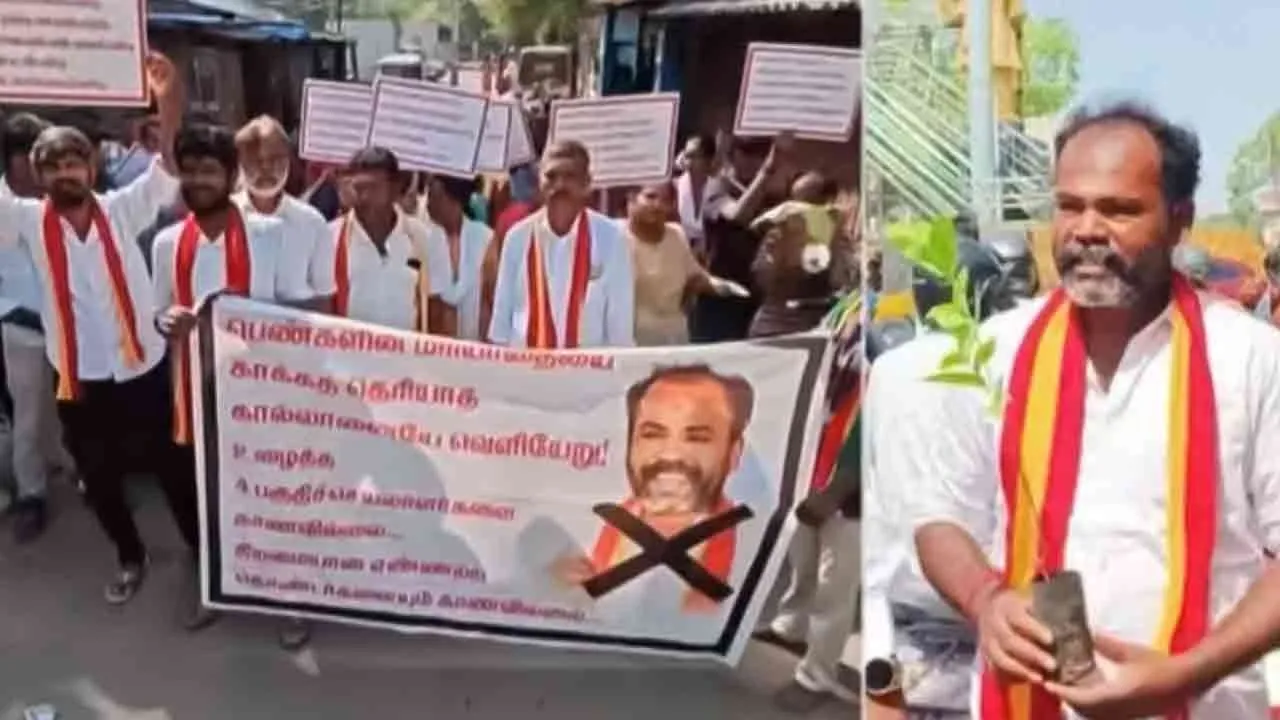  Female volunteers make sensational complaint against madurai TVK District Secretary 