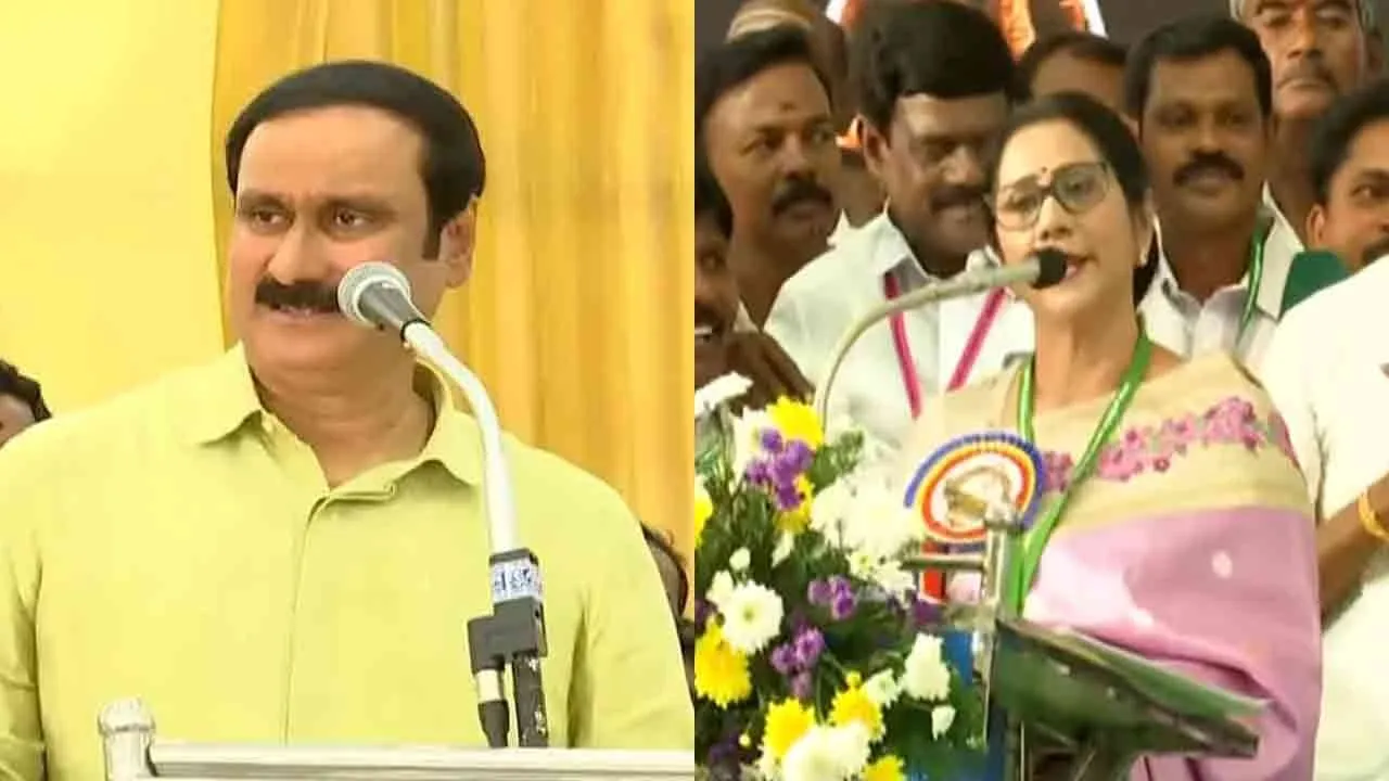  PMK working president Srikanthi says Those who call us DMK slaves are RSS slaves 