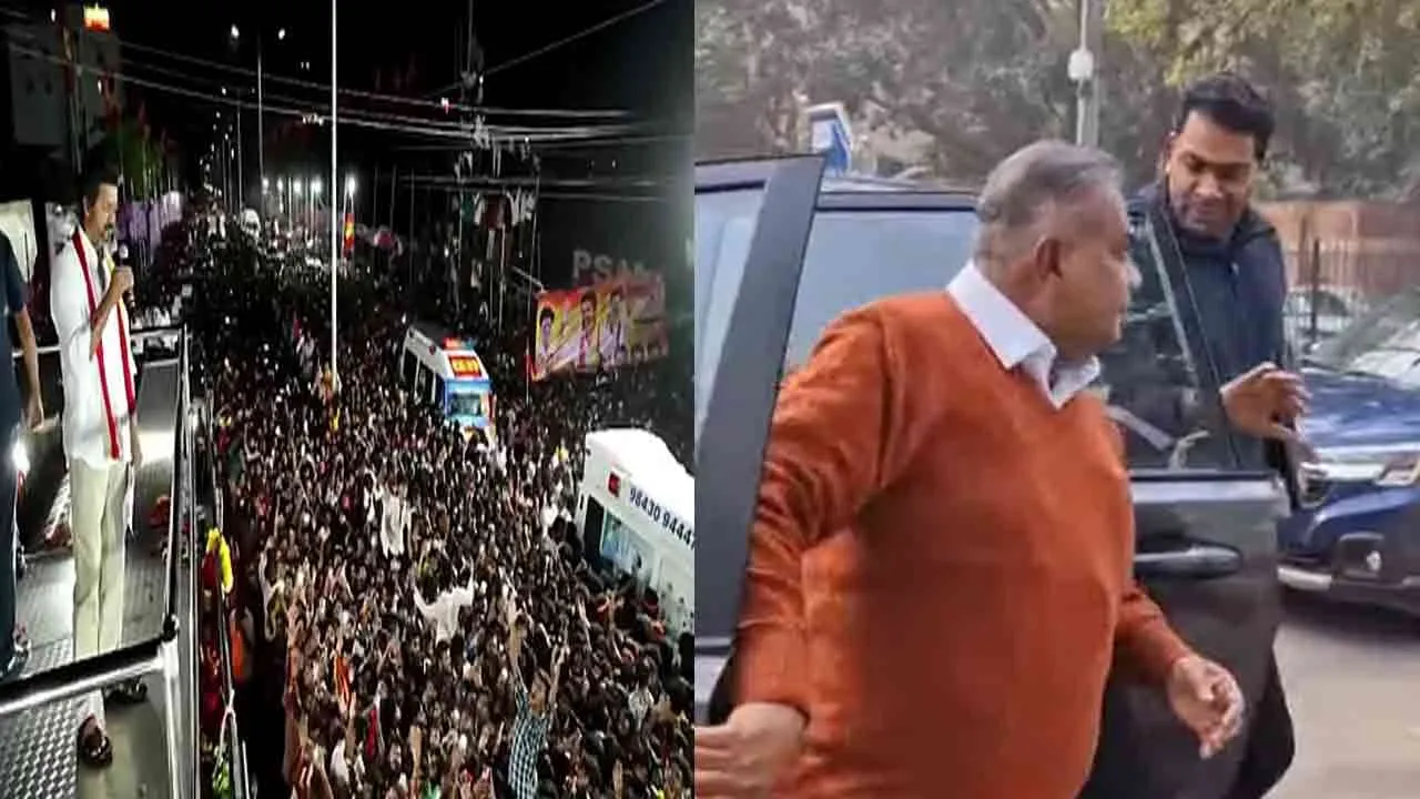  nvestigation enters 2nd day to TVK executives present at CBI office at karur stampede 