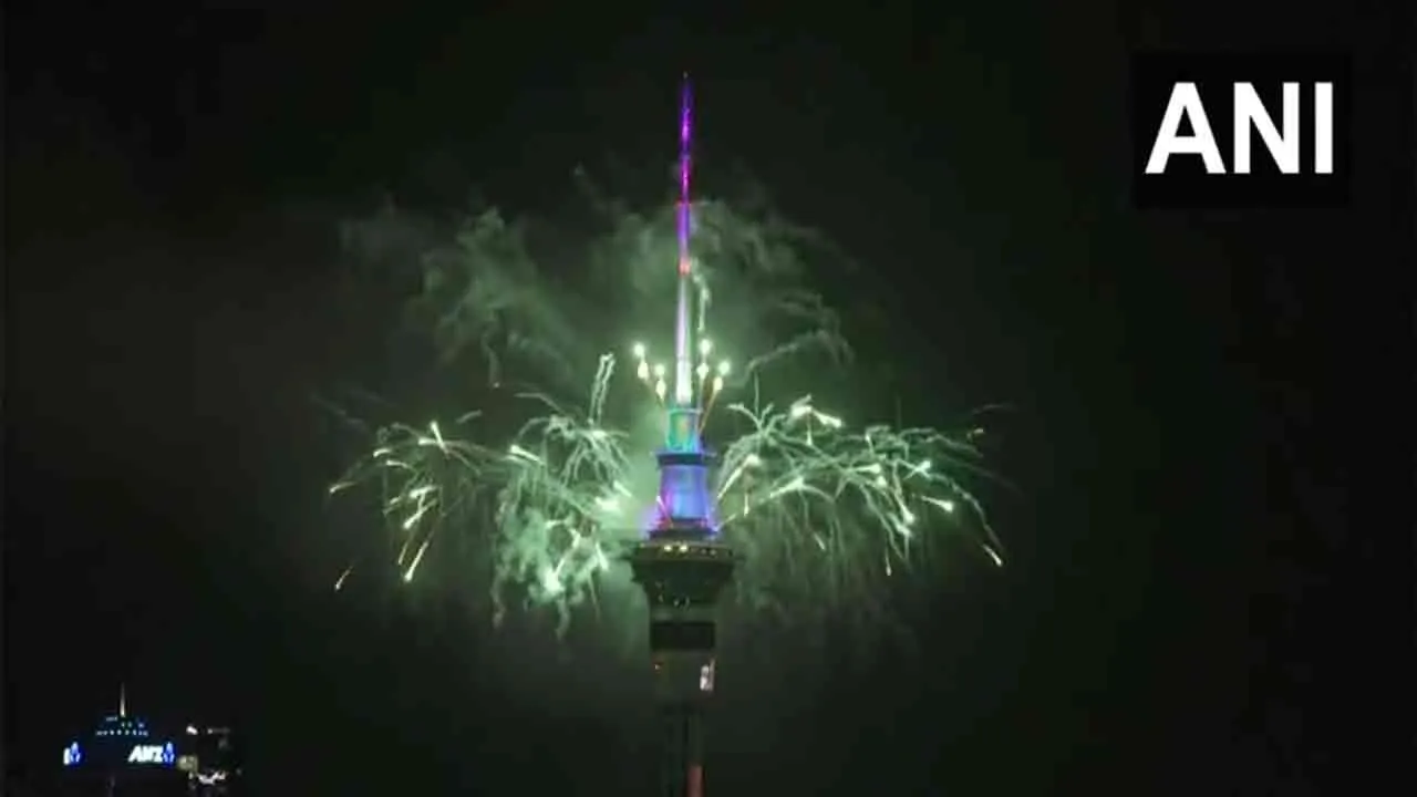  புத்தாண்டு பிறந்தது; பட்டாசுகளை வெடித்து நியூசிலாந்து மக்கள் கொண்டாட்டம்!