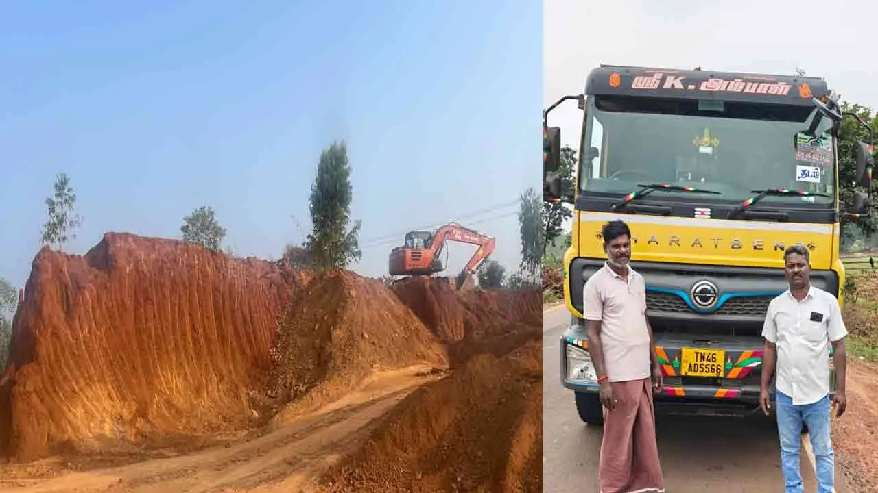  Minerals officials seize Pokkalin and lorry for Gravel theft using fake permits 