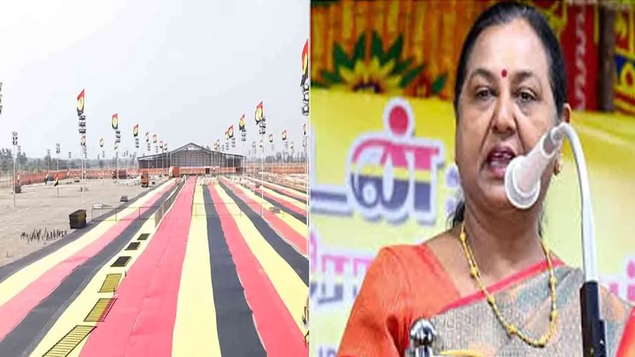 Premalatha Vijayakanth to announce alliance DMDK convention in Cuddalore today 