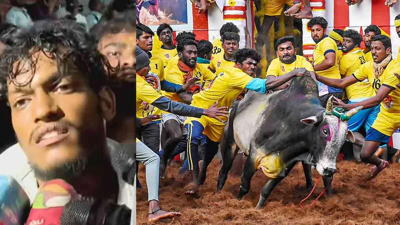  Avaniyapuram Jallikattu - Balamurugan wins first place Photograph: (madurai) 