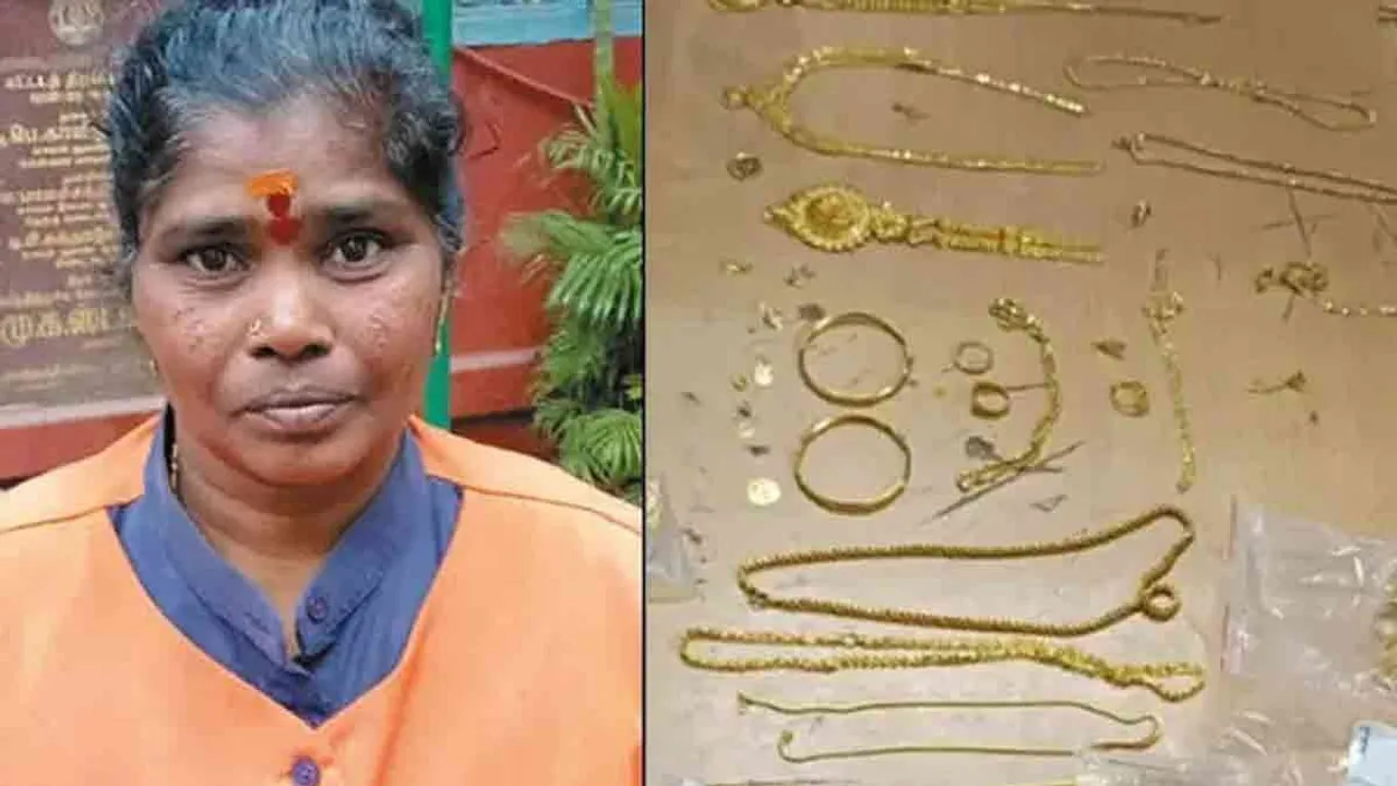  'Honesty that shines brighter than gold' - Female sanitation worker receives praise Photograph: (chennai) 