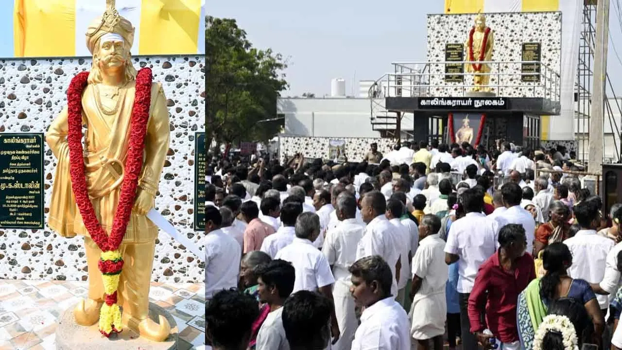  Unveiling of Kalingarayan statue in Erode - Farmers participate in large numbers Photograph: (erode) 