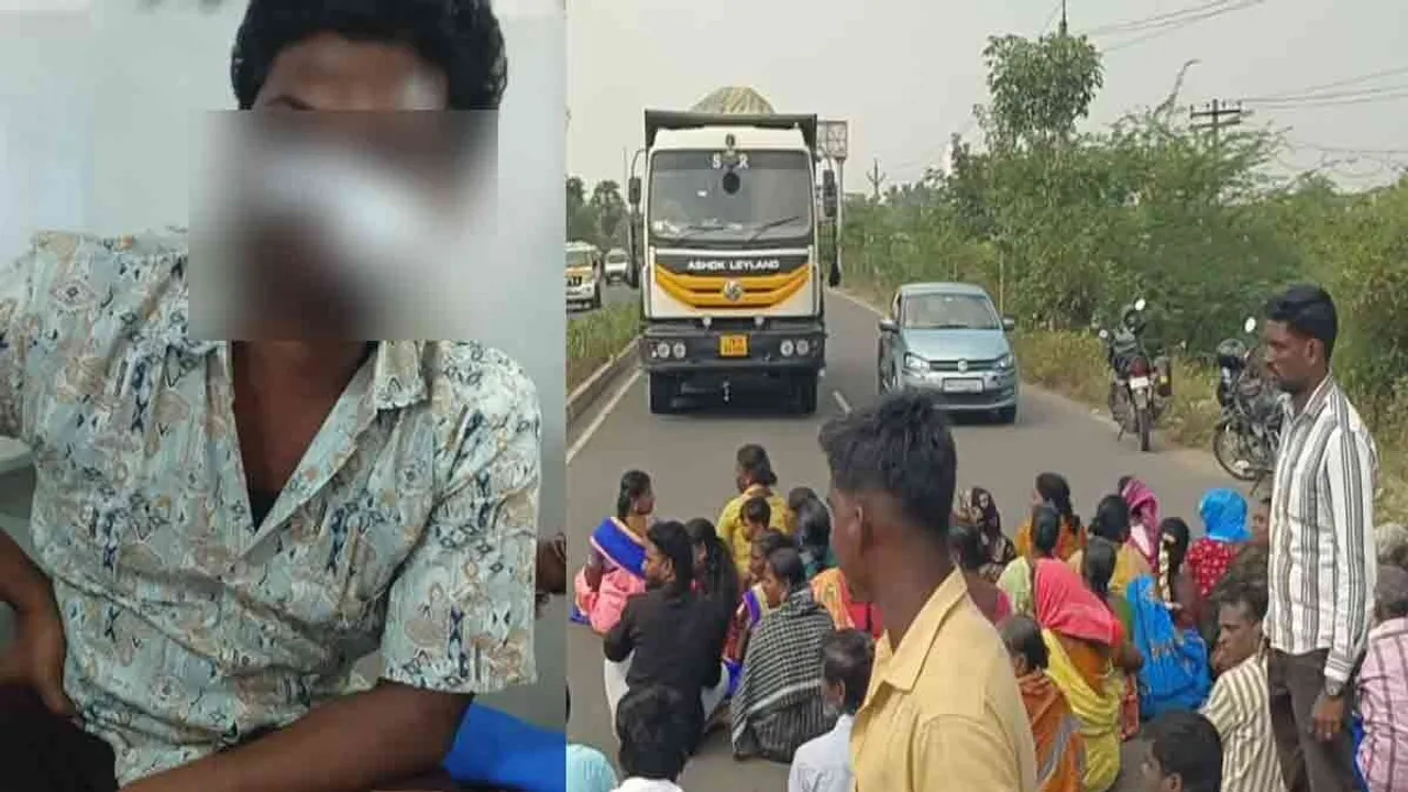  attacking incident - Villagers protest Photograph: (chengalpatu) 