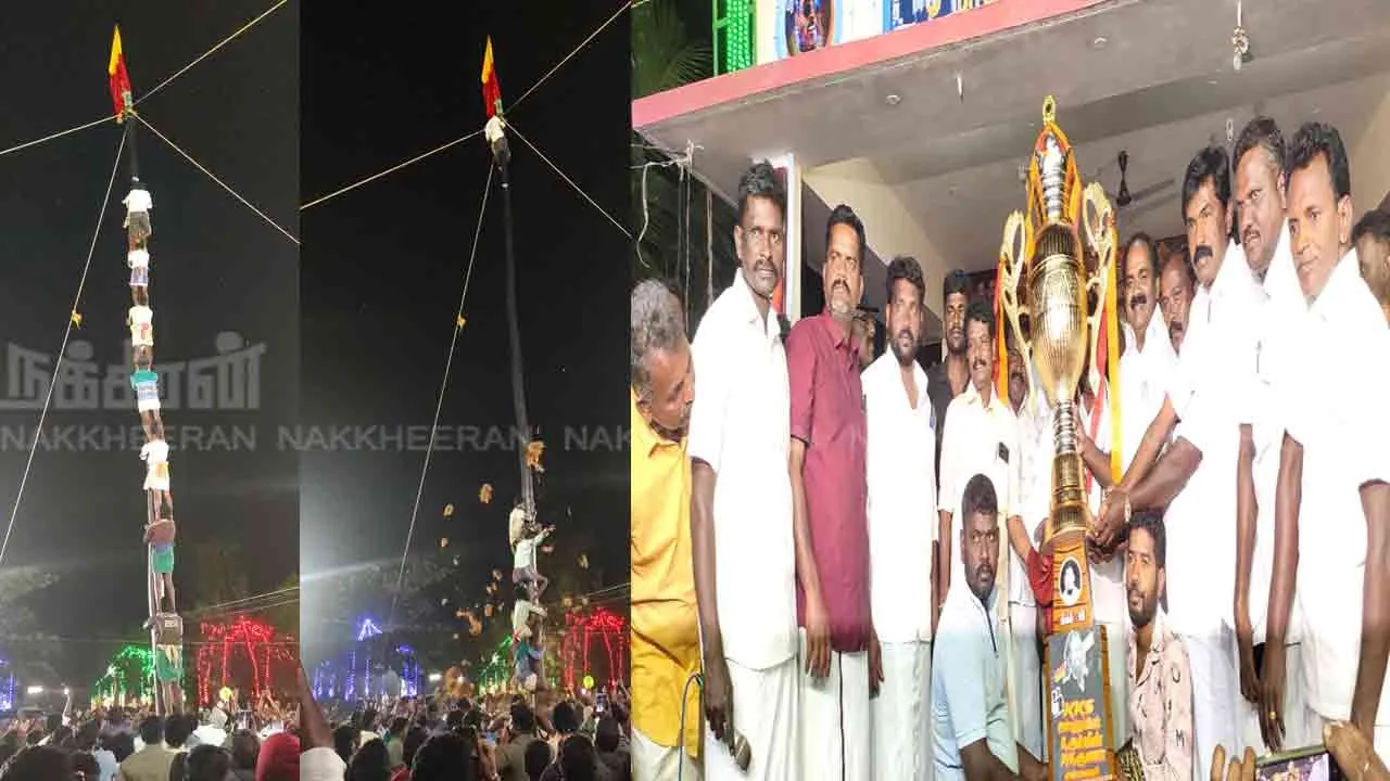  Panangkulam Kingfisher team climbs 50-foot tall slippery tree in succession 
