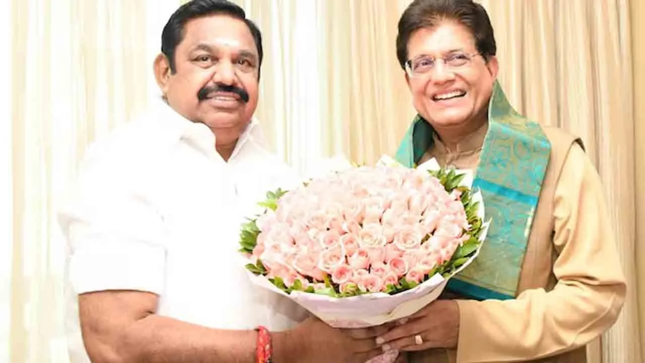  ’’மத்தியில் பாஜக ஆட்சி…தமிழகத்தில் அதிமுக ஆட்சி…’’ - இபிஎஸ், பியூஷ் கோயல் கூட்டாக அறிவிப்பு!