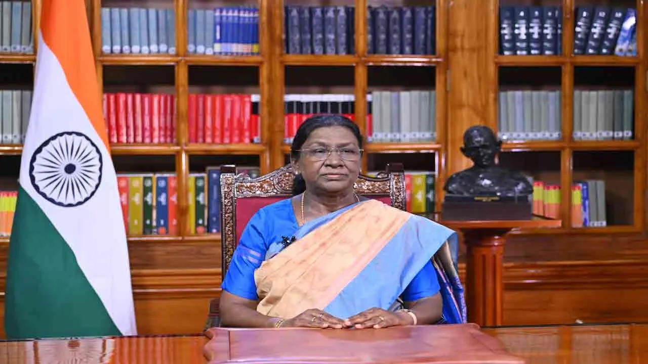  குடியரசுத் தலைவர் திரௌபதி முர்மு நாட்டு மக்களுக்கு உரை!