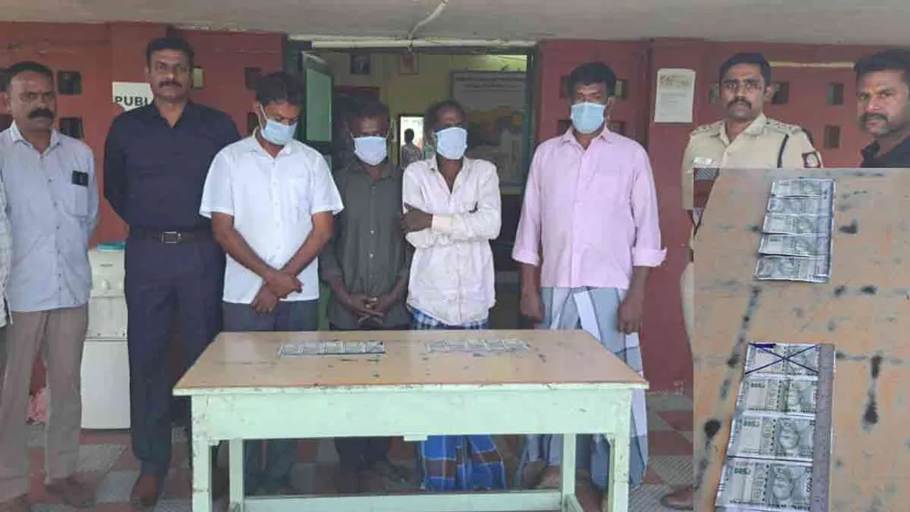  Gang caught in investigation using counterfeit notes to buy alcohol Photograph: (CUDDALORE) 