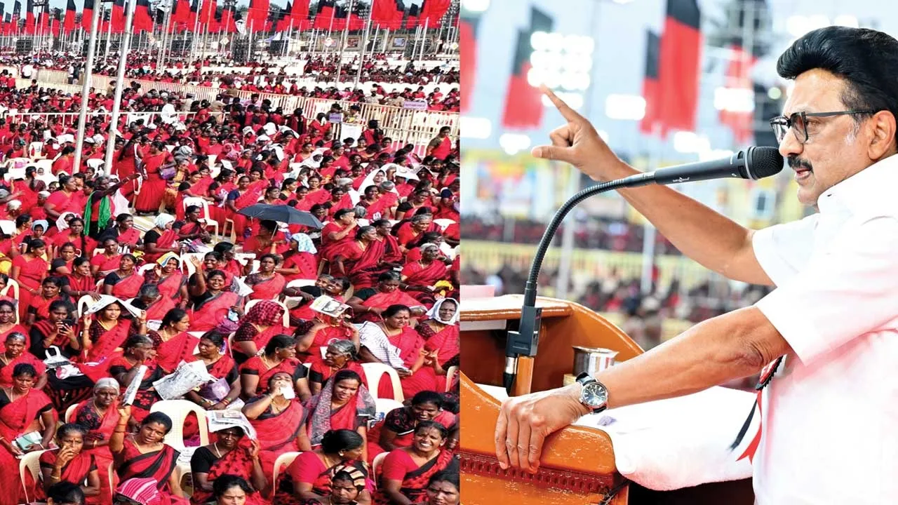  எந்த கெட்டப்பில் வந்தாலும் கெட் அவுட்தான்!  மகளிர் மாநாட்டில்  மு.க.ஸ்டாலின் அதிரடி!