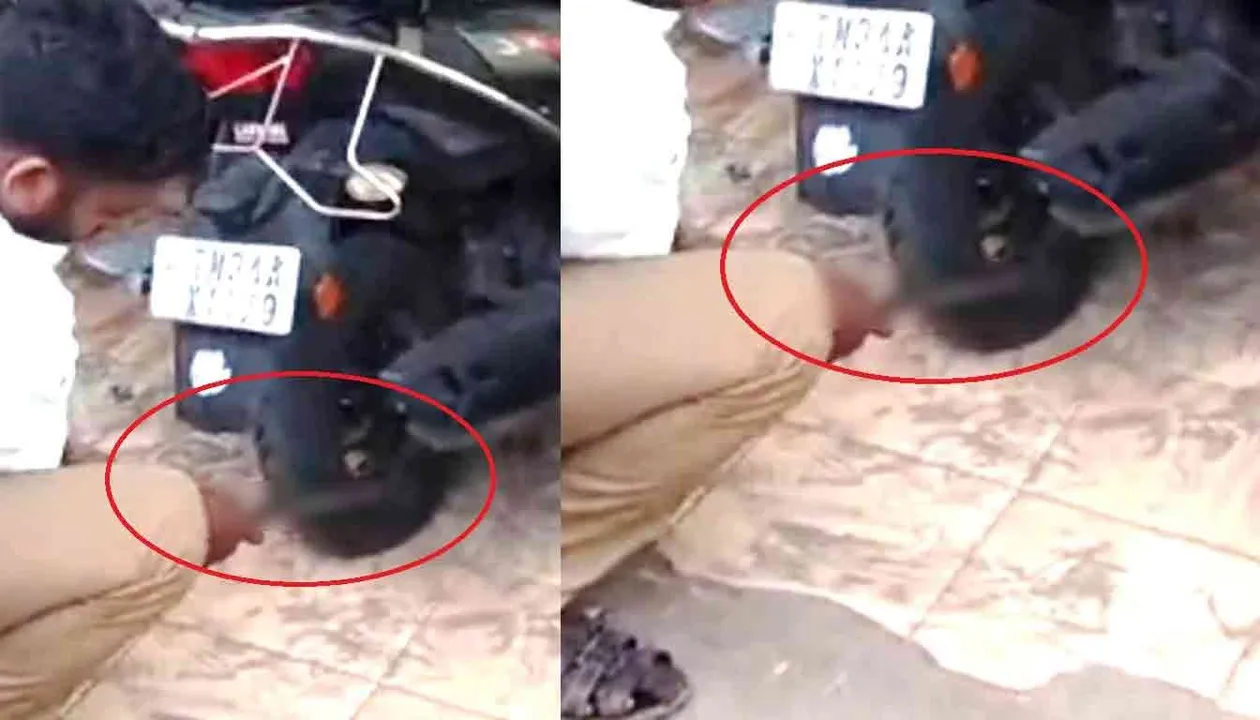  Tires of vehicles parked in bus shelters slashed - Shocked by the actions of the authorities Photograph: (SRIVILLIPUTHUR) 