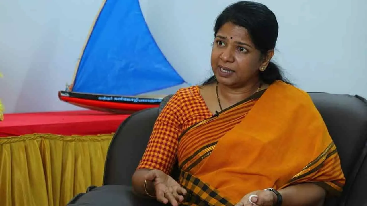  'Tax sharing among states is a huge injustice!' - Kanimozhi Karunanidhi MP. Vlasal Photograph: (dmk) 