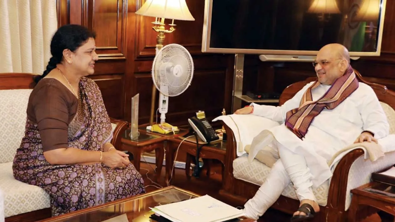  அமித்ஷாவை சந்தித்த சசிகலா..! அனலடிக்கும் அதிமுக