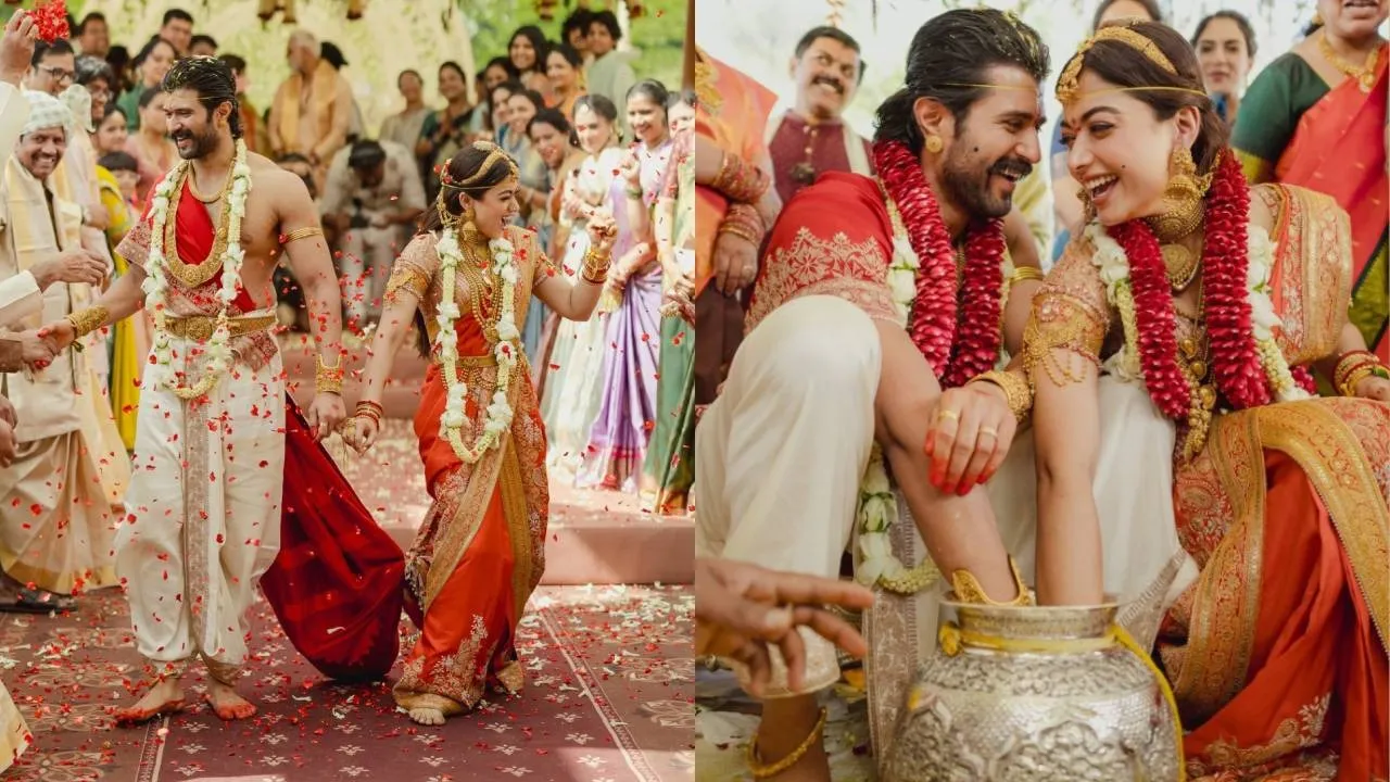 கோலாகல காதல் கொண்டாட்டம்; விஜய் தேவரகொண்டா - ராஷ்மிகா திருமணம்(படங்கள்)