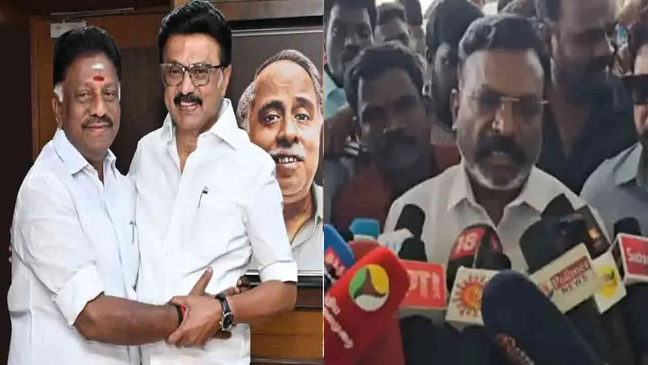  Thirumavalavan welcomes O. Panneerselvam joins DMK 